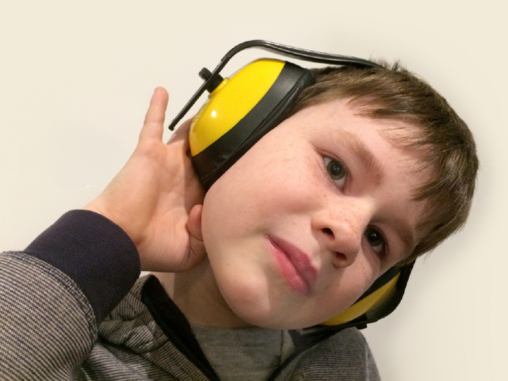 Child with headphones on
